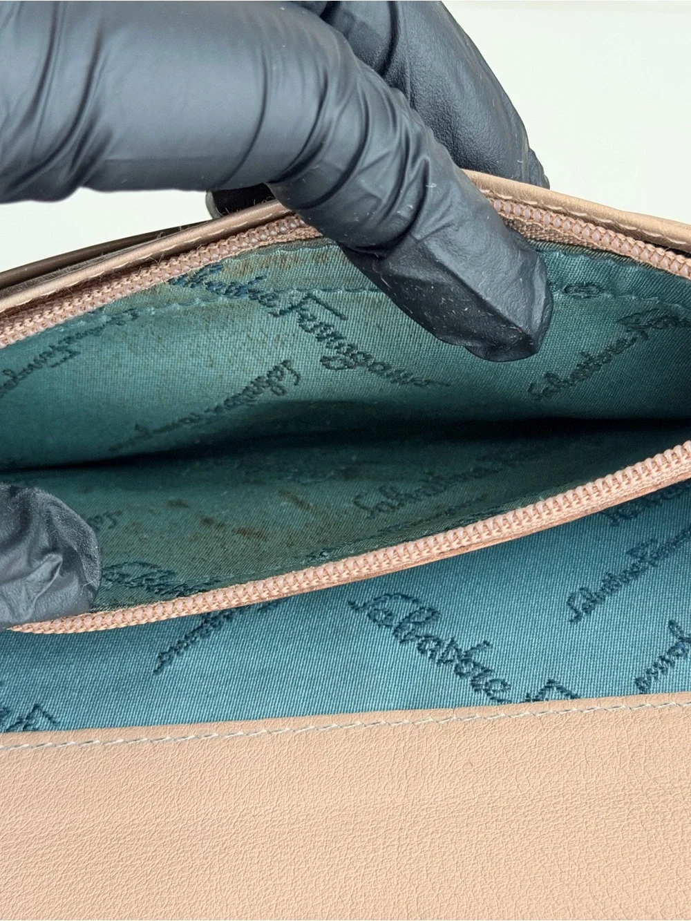 Authentic Salvatore Ferragamo Gancini Continental Leather Wallet